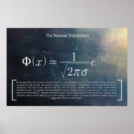 Distribuição normal - Poster de matemática