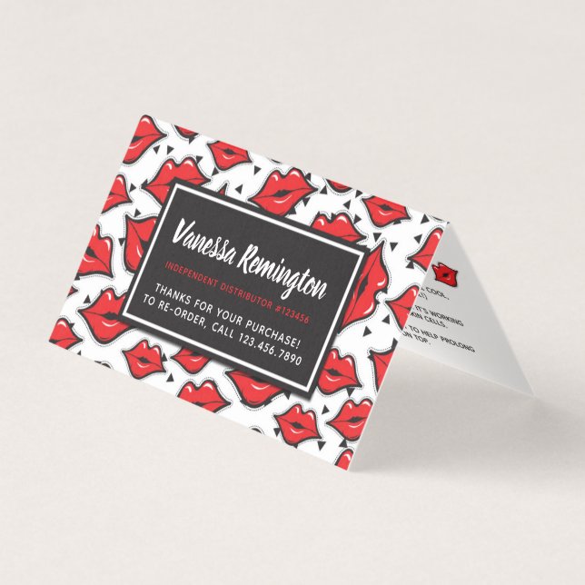 Distribuidor Lipstick Como aplicar / dicas e truqu (Frente)