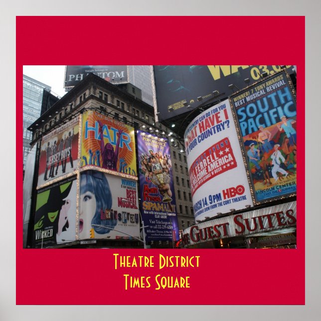 Distrito de Teatro - Poster da Times Square (Frente)
