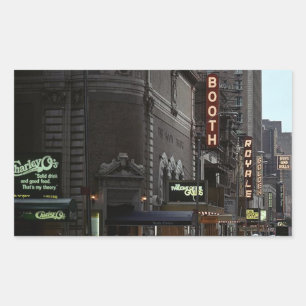 Distrito do teatro do vintage da etiqueta NYC em