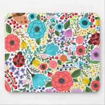 Ditsy floral doce e colorido | Mousepad
