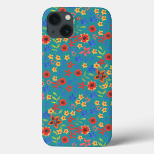 Ditsy Floral no Teal Samsung Galaxy Nota 4 Caso
