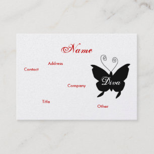 Diva Butterfly Cartão de visita - Comusível