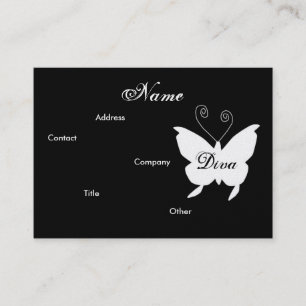 Diva Butterfly I Cartão de visita - Comusível