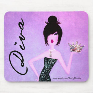 DIVA com um mousepad da tiara