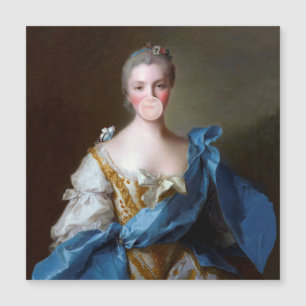 Diva de pastilha elástica com Cartões de agradecim