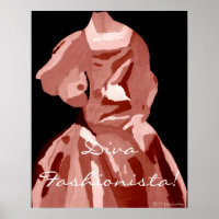 Diva Fashionista Na Poster Neutral