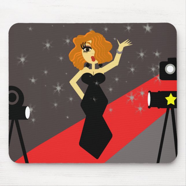 Diva Mousepad do tapete vermelho (Frente)