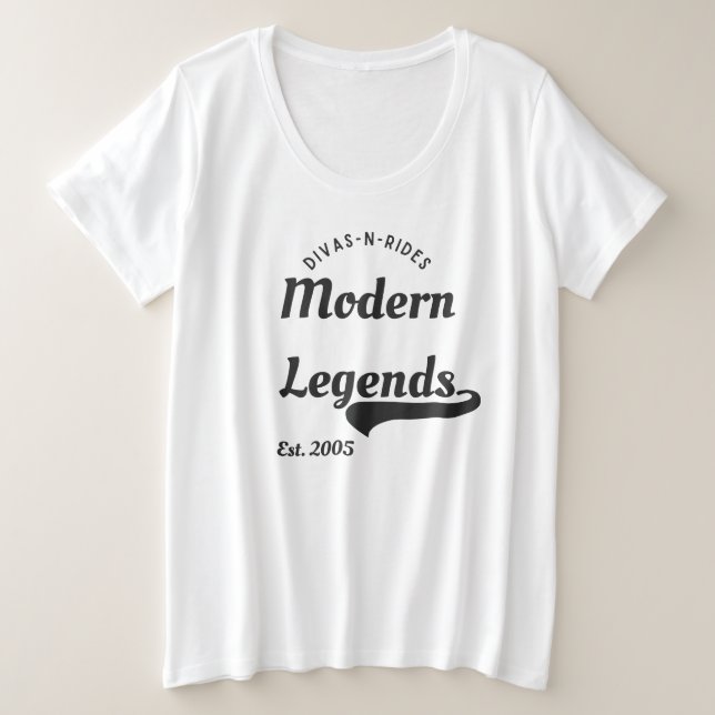 Divas-N-Rides Modern Legends Camiseta Única (Frente do Design)