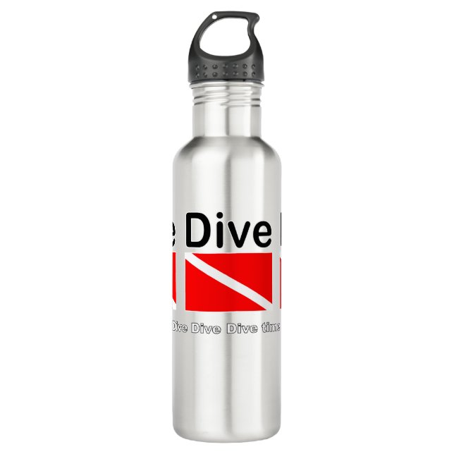 DIVE DIVE DIVE DIVE Garrafa de aço inoxidável (Frente)