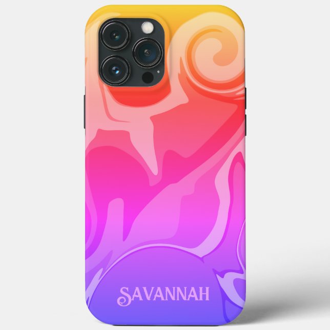 Diversão Abstrato Arco-Íris capas de iphone de Ins (Verso)