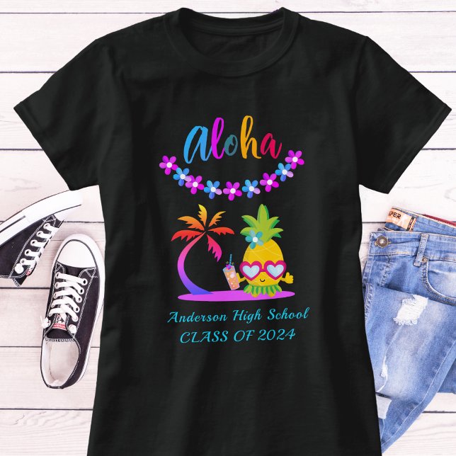 Diversão Aloha Tropical Luau Party T-Shirt (Criador carregado)