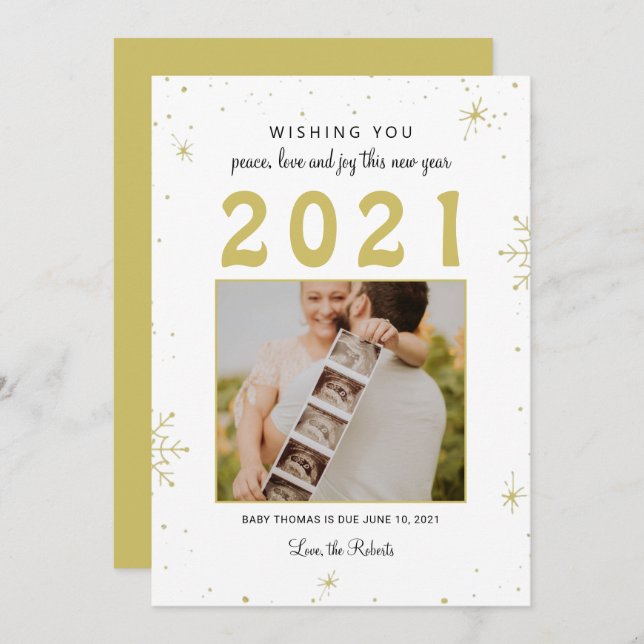 diversão com floco de neve com anúncio de Natal/an (Frente/Verso)