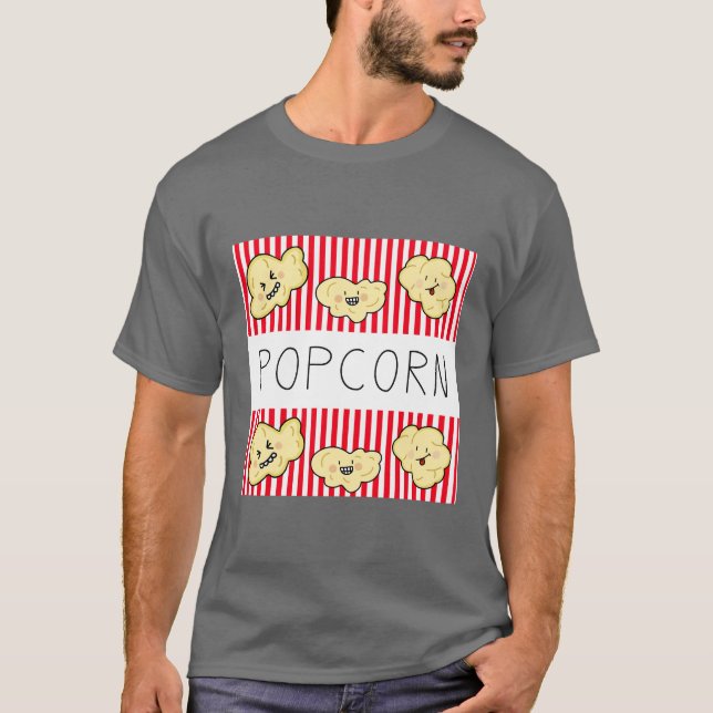 Diversão com Pipoca – Camiseta do Amante de Lanche (Frente)