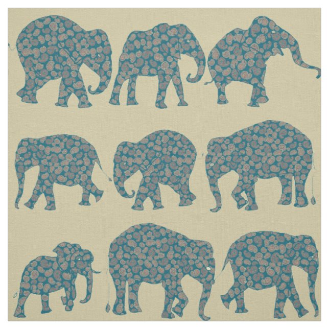 Diversão de Elefantes Paisley, Tecido Paisley Patt (Modelo)