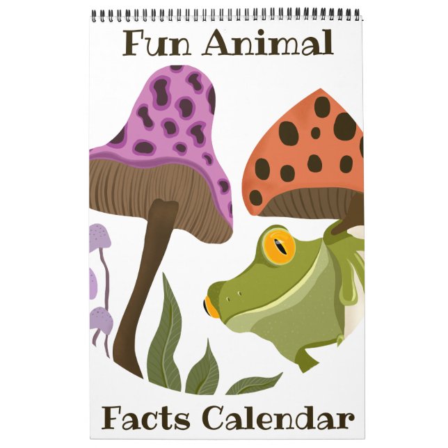 Diversão de Fatos em Animais Calendário 2025 (Capa)