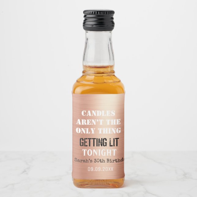 Diversão De Rosa Gold Foil A Qualquer aniversário  (Frente)