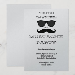 Diversão do bigode preto e Convite de festas de 