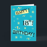 Diversão do bloco de cores 18º Cartão de saudação<br><div class="desc">Altere para QUALQUER IDADE.  Um cartão de aniversário alegre e feliz personalizado apenas para a pessoa de aniversário em sua vida.  Eles vão adorar!  Para ver cartões de aniversário personalizáveis e específicos da idade,  basta clicar no link da Loja Zigglets abaixo.</div>