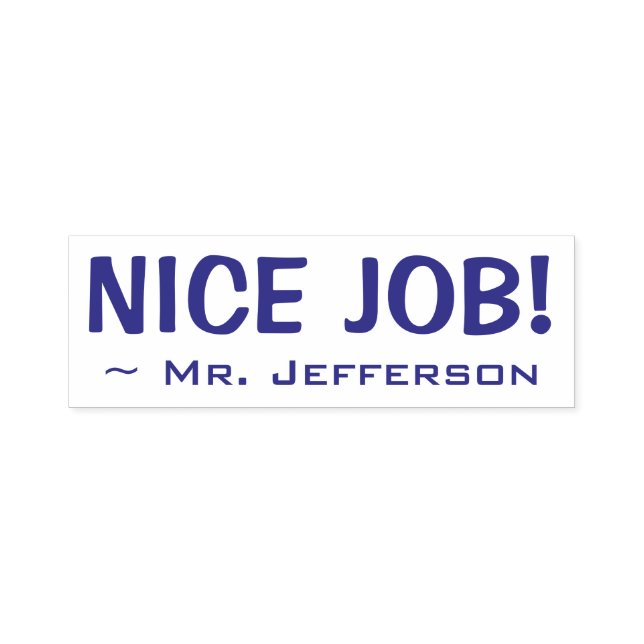 Diversão do "NICE JOB!" + Carimbo de Borracha do N (Design)