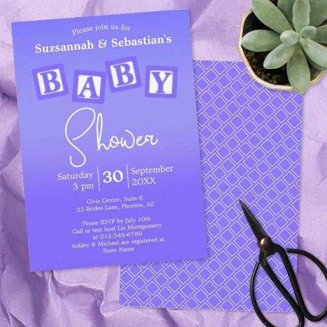 Diversão do Ombre Roxo BABY Bloqueia Convite para  (Criador carregado)