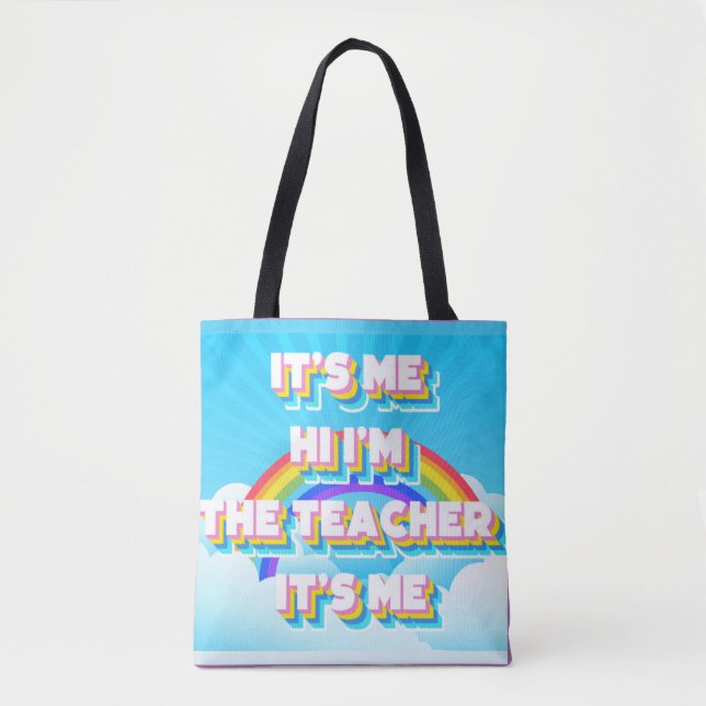 Diversão do Primeiro Dia: Professor Colorido Tote  (Frente)