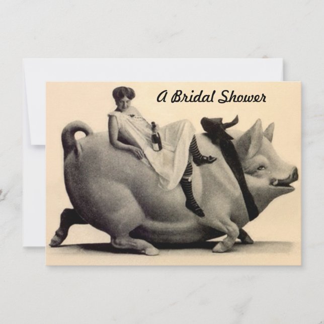 Diversão e Convites de chá de panela Antigos Festi (Frente)