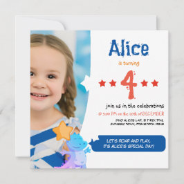 Diversão e Festivo do Dinossauro Convite de Aniver