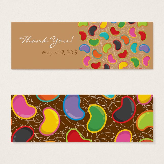 Diversão Jellybeans Festa de aniversário do Kid DÊ (Frente & Verso)