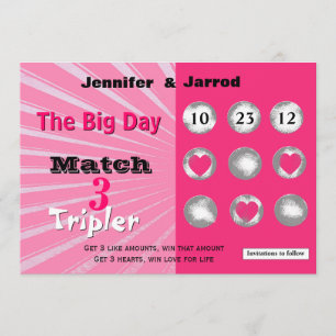 Diversão Lotto Scratch Do Anúncio De Casamento