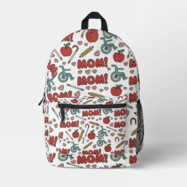 Diversão "MAMÃE!" Padrão com Maçãs, Cadeiras de Ro