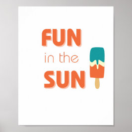 diversão na Poster e Impressão do sol