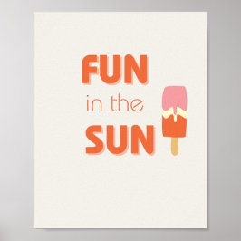 diversão na Poster e Impressão do sol