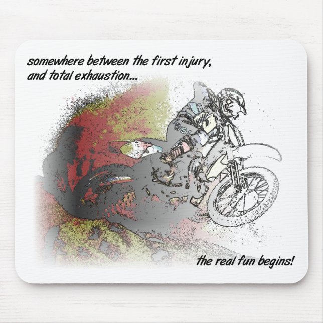 Diversão Real Moto Motocross Mouse Pad Capacho de  (Frente)