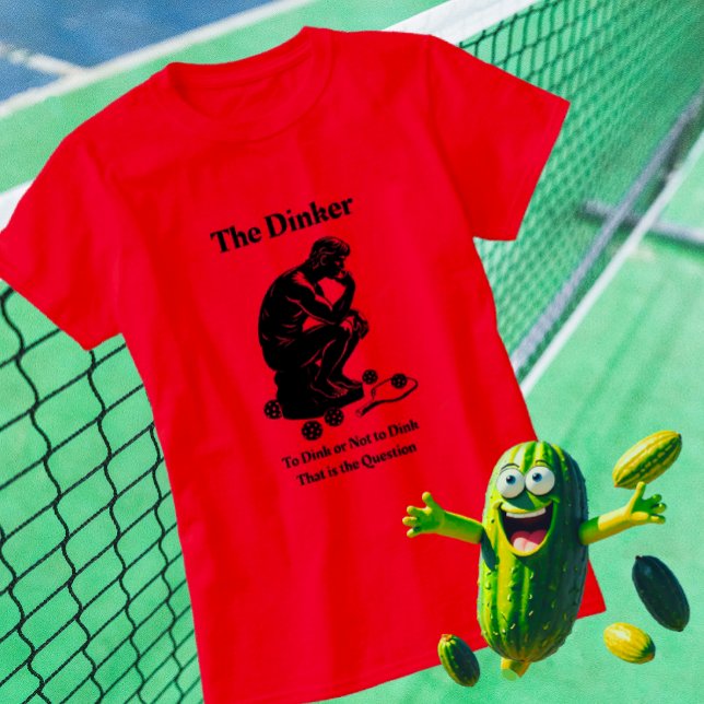 Diversão Retro A Camisa Do T-Shirt Do Pickleball D (Are you a Dinker?)