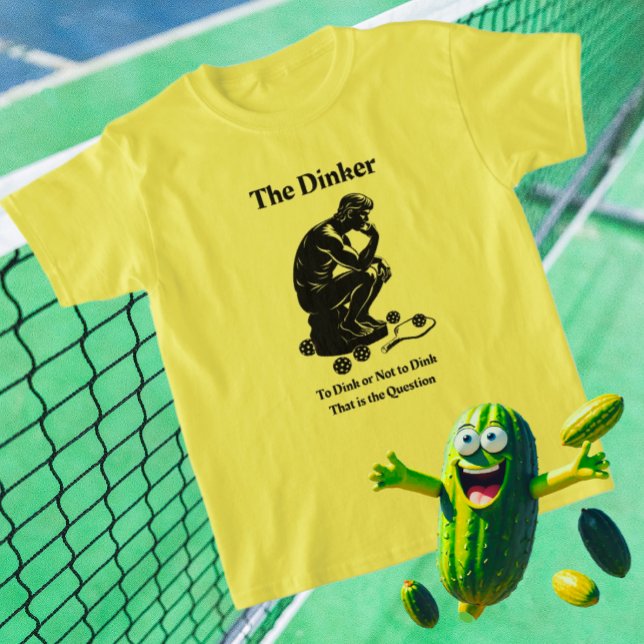 Diversão Retro A Camisa Do T-Shirt Do Pickleball D (Mellow yellow!)
