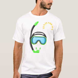 diversão snorkel na camiseta snorkeling de verão