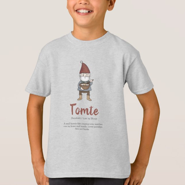 Diversão sueca Tomte Gnome Definition T-Shirt (Frente)