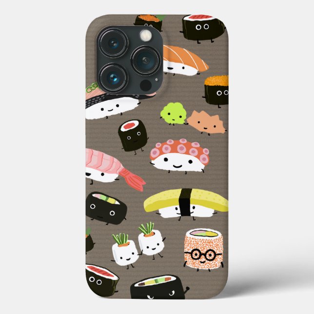 Diversão Sushi Caracteres Kawaii Assortment Engraç (Verso)