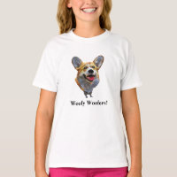 Diversão Welsh Corgi Dog Girls T-Shirt