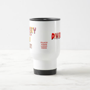 Diversidade Abraça Caneca de viagem Branca Diversi