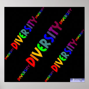 Diversidade tripla poster cubado