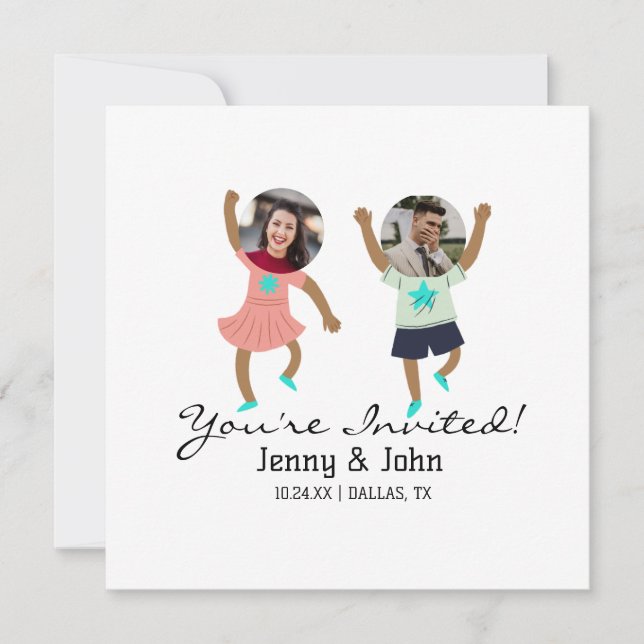 Divertido Adicionar Foto Noiva & Noivo Casamento P (Frente)