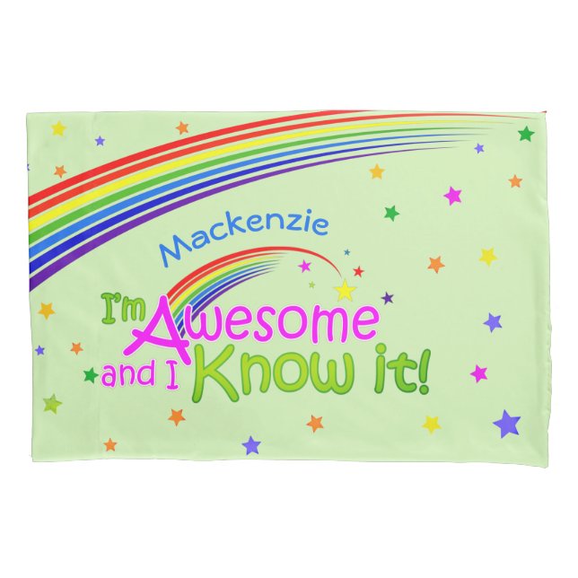 Divertido AWESOME e eu o conheço com o Rainbow na  (Frente)