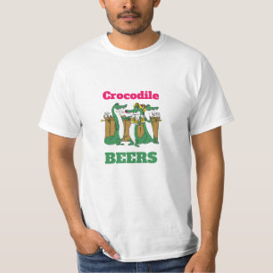 DIVERTIDO! Camiseta Crocodilo CERVEJA - Divertido