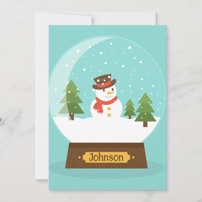 DIVERTIDO! Convite Snowman - Personalizado - Adici (Frente)