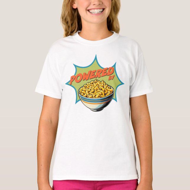Divertido equipado com T-shirt Mac e Cheese (Frente)