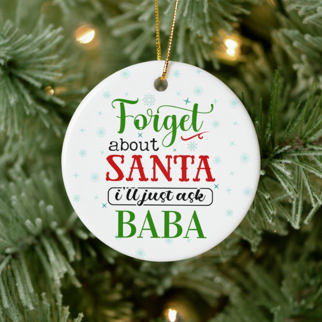 Divertido Esqueça o Papai Noel BABA Enfeite de Nat (Árvore)