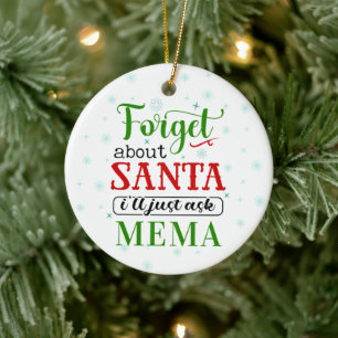 Divertido Esquecer Papai Noel MEMA Enfeite de Nata