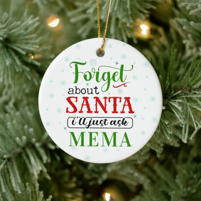 Divertido Esquecer Papai Noel MEMA Enfeite de Nata (Árvore)